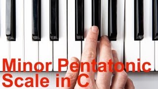 Playing a Minor Pentatonic Scale in C  Keyboard Lessons [upl. by Cornel336]