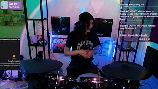 new studio IM BACK GOTH GIRL PLAYS REQUESTS ON DRUMS🖤✨request sfx [upl. by Ancel]