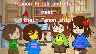 Canon Frisk and Chara meet their Fanon ship\ Undertale Gacha Club [upl. by Airres873]