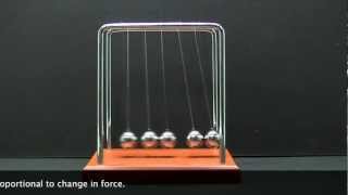 Isaac Newtons Cradle Demonstrates Three Physical Laws of Motion [upl. by Gneh792]