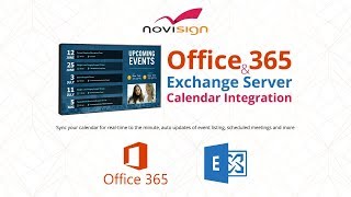 Microsoft Outlook calendar Office 365 integration with digital signage software [upl. by Artenehs]