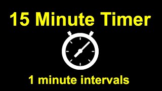 15 Minute Timer in 1 Minute Intervals Beep Ends Each Minute [upl. by Sampson]