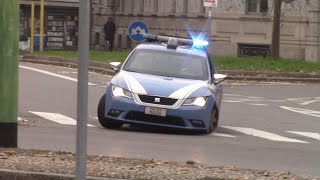 INCIDENTE IN DIRETTASGOMMATA POLIZIA DI STATO IN SIRENA Milano [upl. by Odlanra]