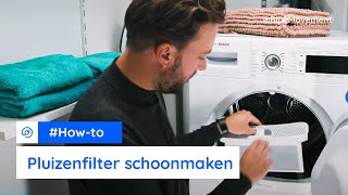 Het pluizenfilter en de condensor schoonmaken  Bosch droger  BlueMovement [upl. by Rehtae443]