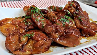 Honey Butter Glazed Chicken Thighs  Easy Glazed Chicken Recipe [upl. by Moreville]