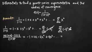 Power series differentiation KristaKingMath [upl. by Ronny]