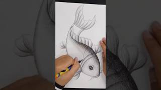 🤯 Best Pencil Fish Art shorts [upl. by Lonna726]