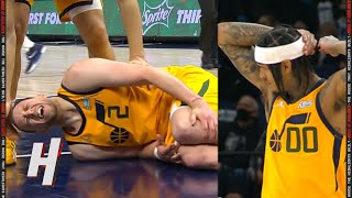 Joe Ingles SCARY LEG INJURY 😮 👀 [upl. by Thaine]