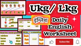 Ukg English WorksheetsEnglish Worksheet For UKGEnglish WorksheetGrammar Worksheetnishakaushik88 [upl. by Ailam]