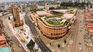 Now…at Piassa Addis Ababa Adwa Victory Memorial plaza city walk day and night piassa  Ethiopia [upl. by Lubin175]