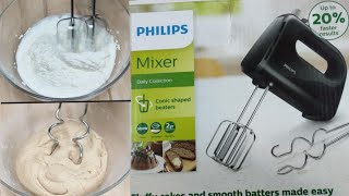 Philips Hand Mixer Review and Demo  Make Dough  Whip Cream  How to Use a Hand Beater Philips [upl. by Frasier]