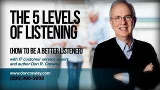 5 Levels of Listening How to Be a Better Listener Customer Service Training 101 [upl. by Chil]