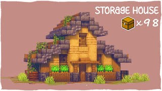 Minecraft How to Build a Storage House  Tutorial [upl. by Somar]