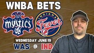 Washington Mystics Vs Indiana Fever WNBA Picks  WNBA Bets with Picks And Parlays Wednesday 619 [upl. by Pasquale]