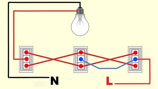 1 bulb 3 switches diagram JrElectricSchool [upl. by Anniroc614]