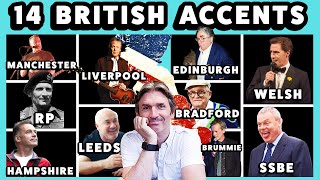 14 British Accents Examples  Which is Your Favourite [upl. by Meer366]