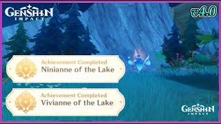 Ninianne of the Lake  Vivianne of the Lake  Hidden Achievement  v40 Guide  Genshin Impact [upl. by Nnaeerb]