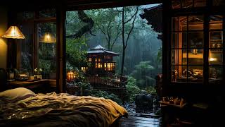 Deep Sleep During the Rainy Night  Heavy Rain and Thunder Sounds For Studying Relaxing and Sleep [upl. by Fisoi591]