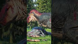 🦖Accurate TREX vs SPINOSAURUS in JWE2 jurassicworldevolution2 jwe2 dinosaur tyrannosaurus [upl. by Attiuqal]