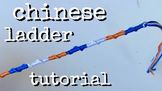 chinese ladder tutorial beginner  friendship bracelets [upl. by Bland]