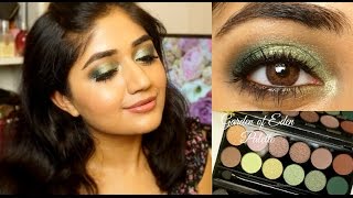 Smoky Green Eye Makeup Tutorial  Sleek Garden of Eden Palette  corallista [upl. by Riabuz463]