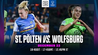 St Pölten vs Wolfsburg  UEFA Womens Champions League 202223 Matchday 6 Full Match [upl. by Larianna631]