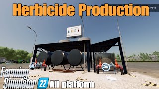 Herbicide Production  FS22 mod for all platforms [upl. by Anerroc]