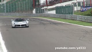 Ferrari fly bys at Spa  LaFerrari 599 GTO 458 Speciale 430 Scuderia etc [upl. by Annadiana763]