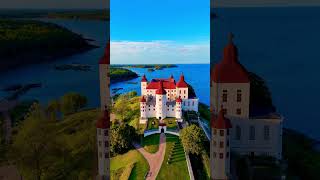 🇸🇪Läckö Castle Sweden 🇸🇪 travel dronevideo dji sweden castle läckö lidkiöping [upl. by Aisaim]