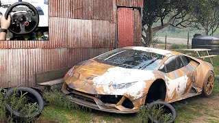 Rebuilding Lamborghini Huracan Evo  Forza Horizon 5  Logitech G29 [upl. by Yemiaj]