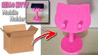 DIY Hello Kitty Mobile stand from cardboard [upl. by Buchheim]