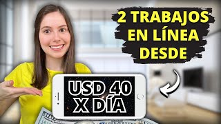 🍀Nuevos Trabajos Online USD 40DÍA  Gana dinero en línea desde tu 📲 👉 2 trabajos remotos✅ [upl. by Aivatnuahs]