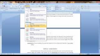 HOW TO INSERT PAGE NUMBERING IN SPECIFIC PAGE MS Office 2007 [upl. by Meeker]