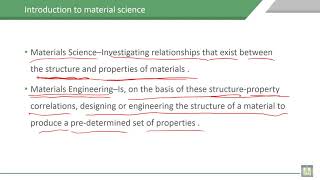 Material Science  1  C1L6  Definition of material science and engineering materials [upl. by Seilenna531]