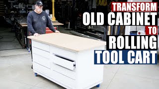 Transforming a Junked Rolling Cabinet into a Sleek Workshop Station  Jimbos Garage DIY Restoration [upl. by Naget]