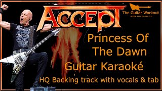 Accept  Princess Of The Dawn HQ Backing Track with vocals amp tab  Guitar Karaoke [upl. by Amahs]