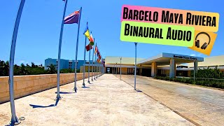 Barcelo Maya Riviera Resort Walkaround Binaural 3D Audio ASMR [upl. by Aihsemak]