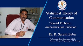 04 Tutorial Problem Autocorrelation Function  Statistical Theory of Communication [upl. by Jolyn]