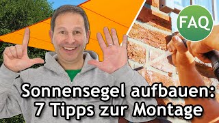 Sonnensegel befestigen 7 ProfiTipps zu Aufbau amp Montage  FAQ ☀️ Pina [upl. by Ttehc20]