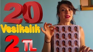 2 Liraya 20 adet Vesikalık Fotoğraf Nasıl yapılır [upl. by Zoila]