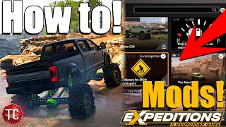 EXPEDITIONS A MudRunner Game  How to USE MODS ON CONSOLE XboxPS4PS5 GAMEPLAY [upl. by Inohs]