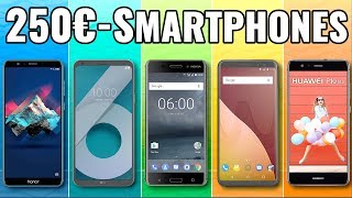 5 Top Smartphones  Handys UNTER 250 EURO 2018 [upl. by Asuncion]