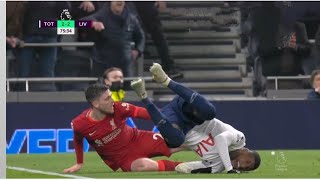 Andy Robertson Red card Tackle Kick on Emerson Royal Tottenham Vs Liverpool 22 [upl. by Arul379]