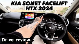 New Kia Sonet Facelift 2024 HTX Diesel Automatic  Drive review 😍🔥 [upl. by Retsof]