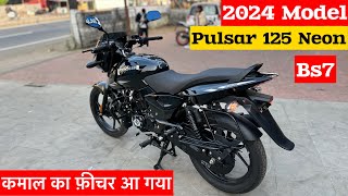 New 2024 Model Bajaj Pulsar 125 Neon Bs7 Review  On Road Price  Pulsar 125 New Model 2024 [upl. by Youlton]