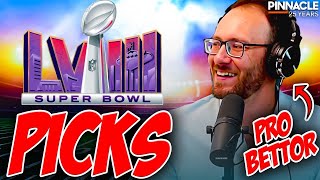 Super Bowl LVIII Picks amp Best Bets LIVE w Rob Pizzola  Pizza Buffet Powered by Pinnacle Superbowl [upl. by Lenhart]