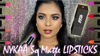 Worth The Hype Nykaa So Matte Lipsticks  Honest Review amp Swatch of all shades [upl. by Beal]