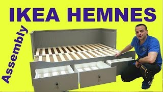 Ikea HEMNES Day bed assembly instructions [upl. by Yanffit]