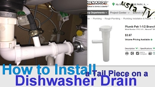 How to Install a Tail Piece on a Kitchen Sink With a Dishwasher Drain Vedat USTA [upl. by Drofnelg506]