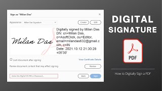 How to Sign PDF with Digital Signature Certificate in Adobe Acrobat Reader [upl. by Dorwin934]